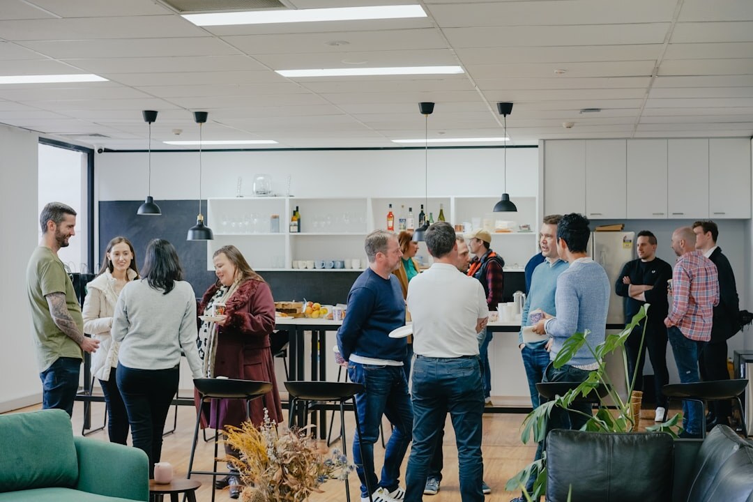 Team of professionals collaborating in a bright modern office
